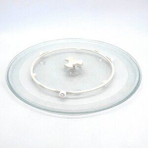 Microwave Glass Turntable Y133, Roller Ring, & Motor Coupler 13.5" Diameter